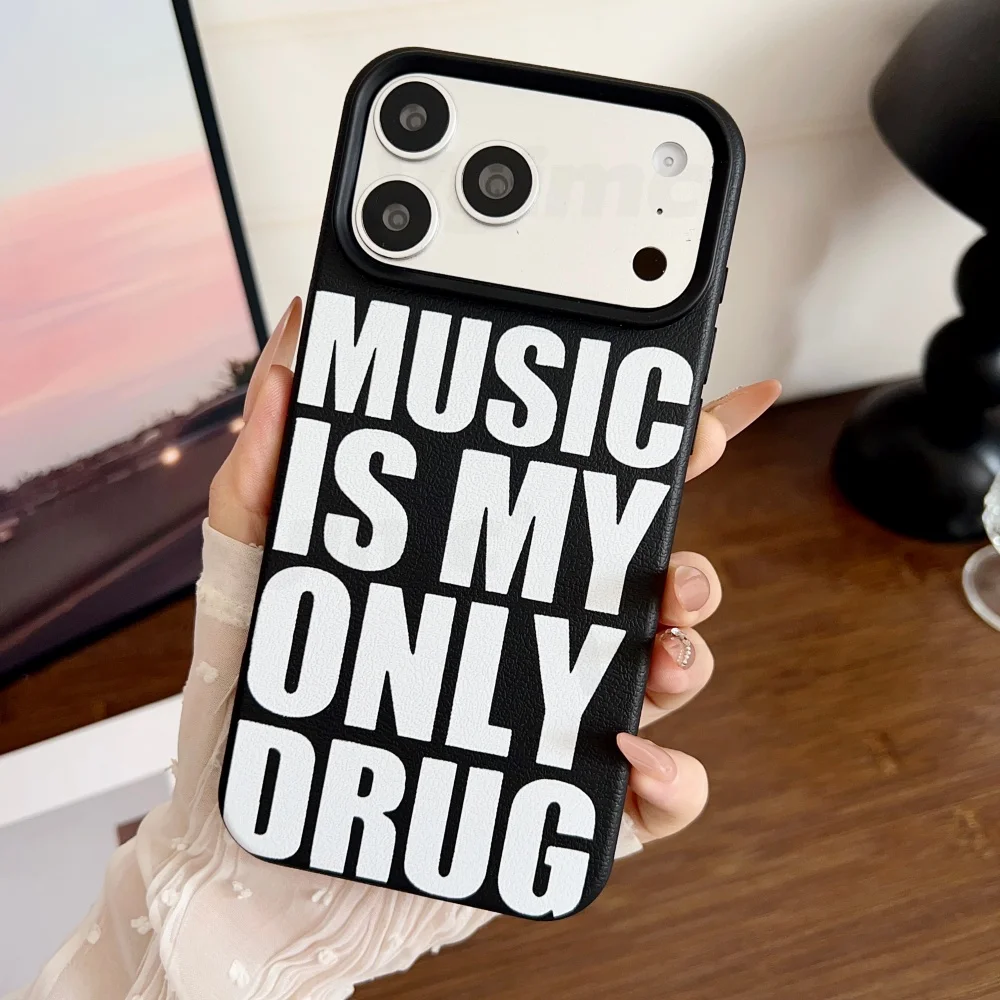 Coque de protection souple en silicone motif musical pour iPhone 17 Pro Max, compatible iPhone 16, 15, 14 Plus, 13, 12, 11 Pro Max – Coque de protection unie en TPU