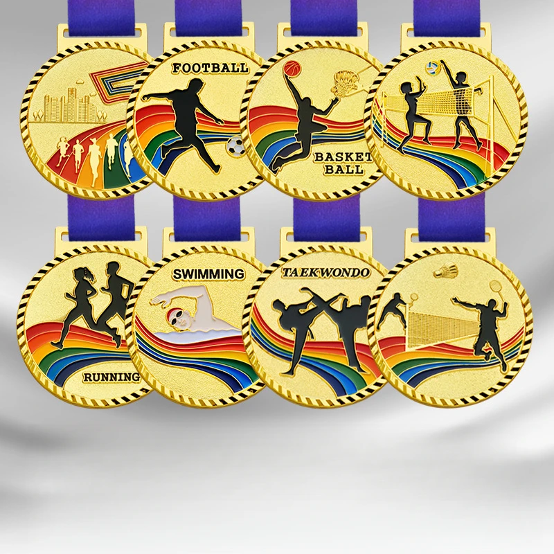 

Customized metal medals, Pickleball medals, medals for football, basketball and cycling sports events.