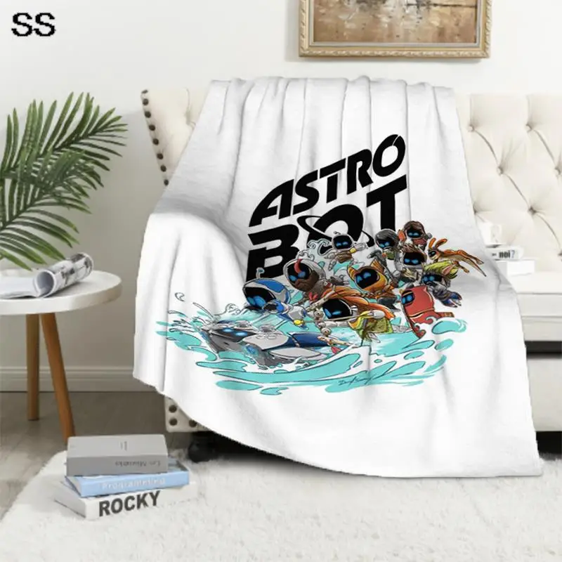 2024 Best Game Astro Bot Blanket Throwing Fluffy Soft Blankets for Decorative Sofa Catnap Downy King Lid Luxury Designer Bedding