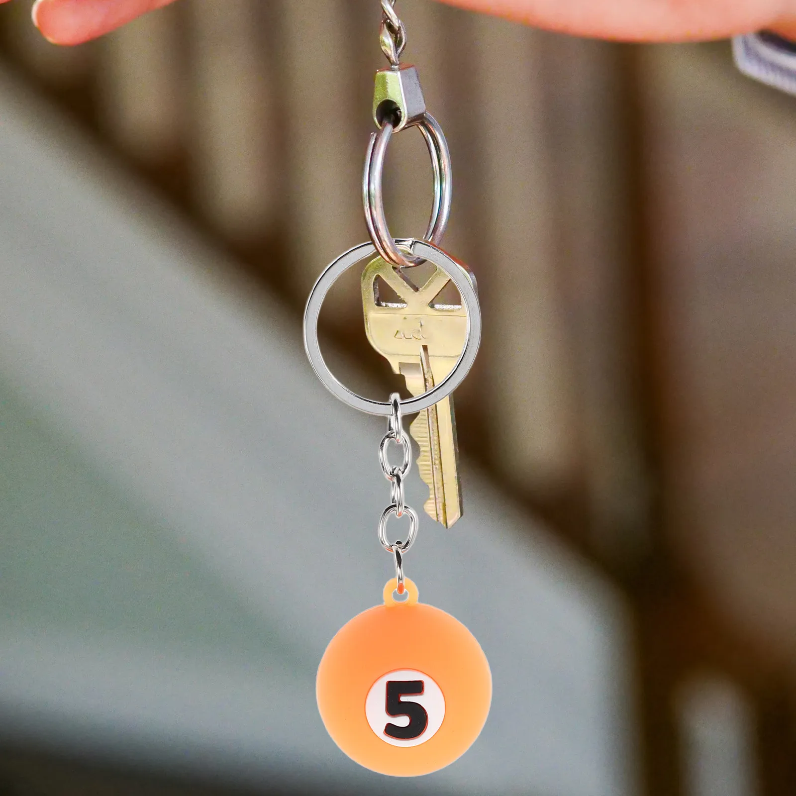 

Набор из 5 брелоков-подвесок для рюкзака в виде бильярдных шаров, крутой держатель для ключей, аксессуар для сумки, бильярд