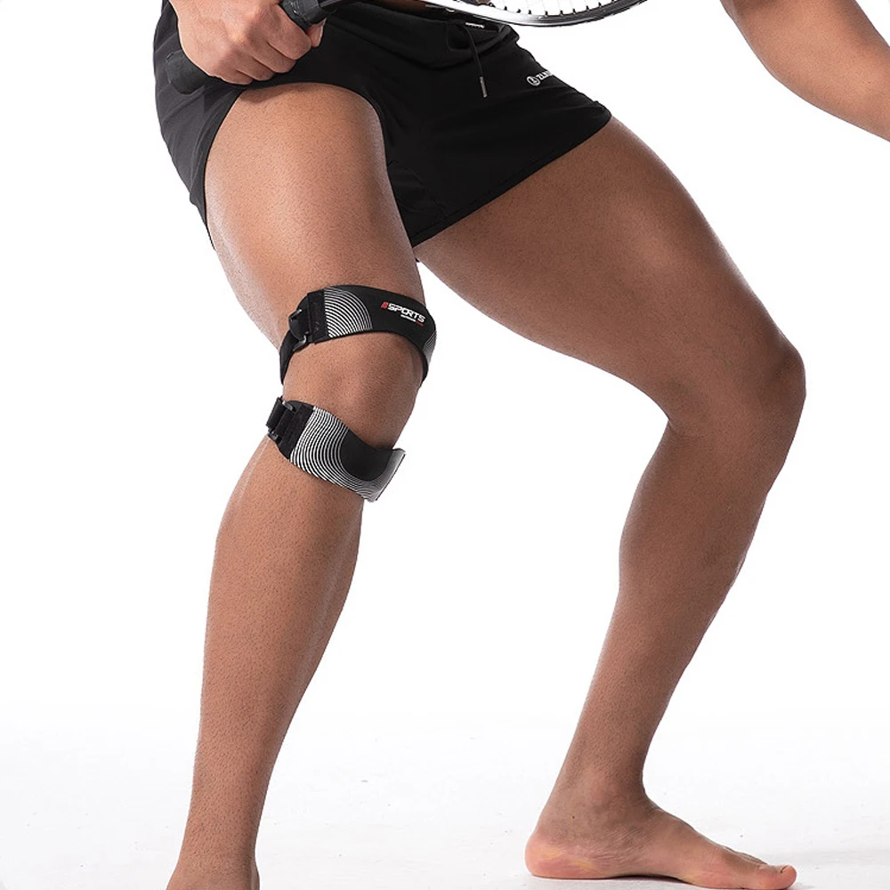 1 Premium-Kniebandage zur Schmerzlinderung – verstellbarer Patella-Stützgurt mit doppelten Silikonstangen und Gelpolstern – für Männer und Frauen, Sport – Detail 10
