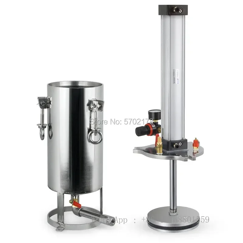 Stainless Steel Cylinder Piston Pressure Tank Filling / Butter / Silicone / Vinyl Pressure Bucket