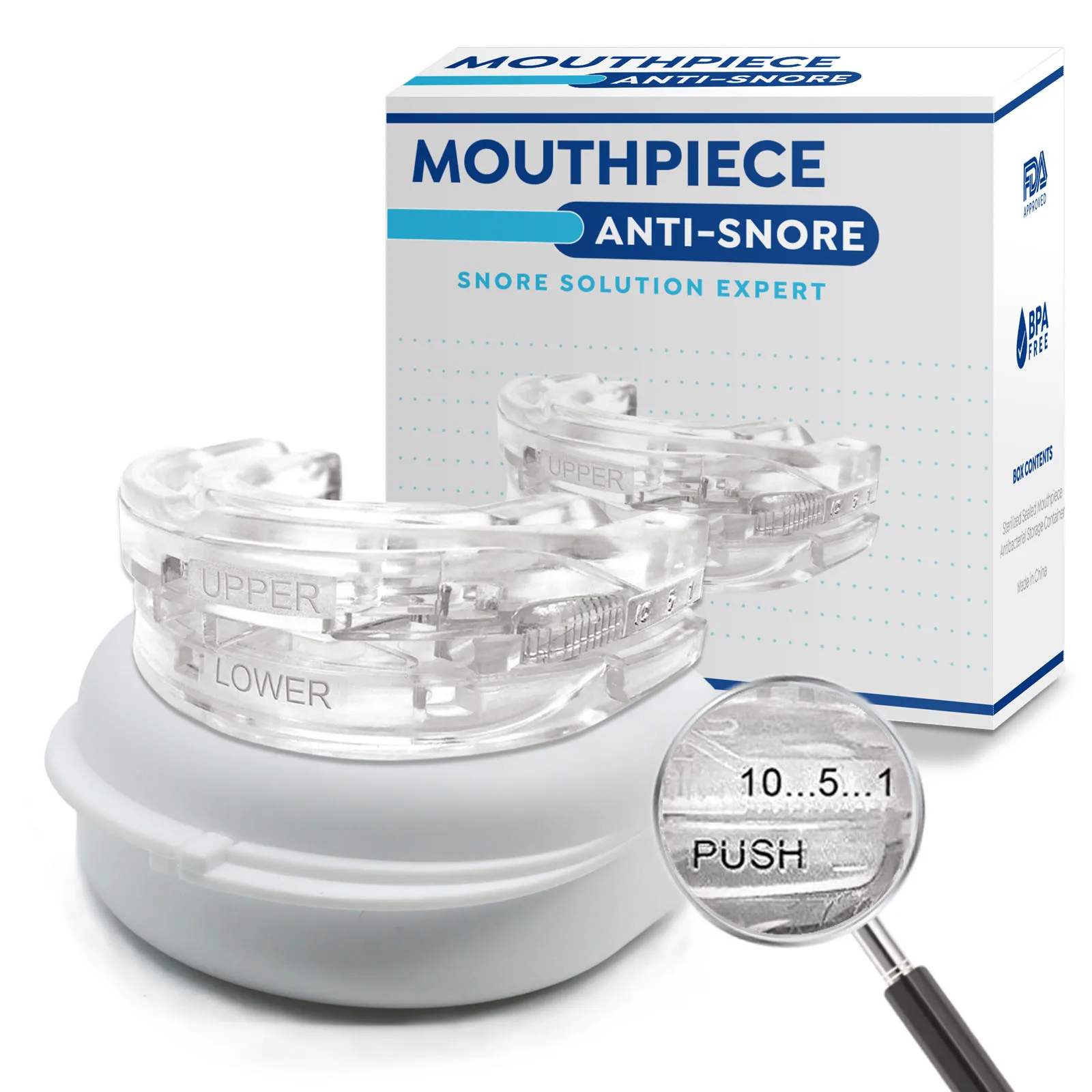 Adjustable Anti Snoring Device Night time Anti Grinding Braces Anti-snore Mouthpiece