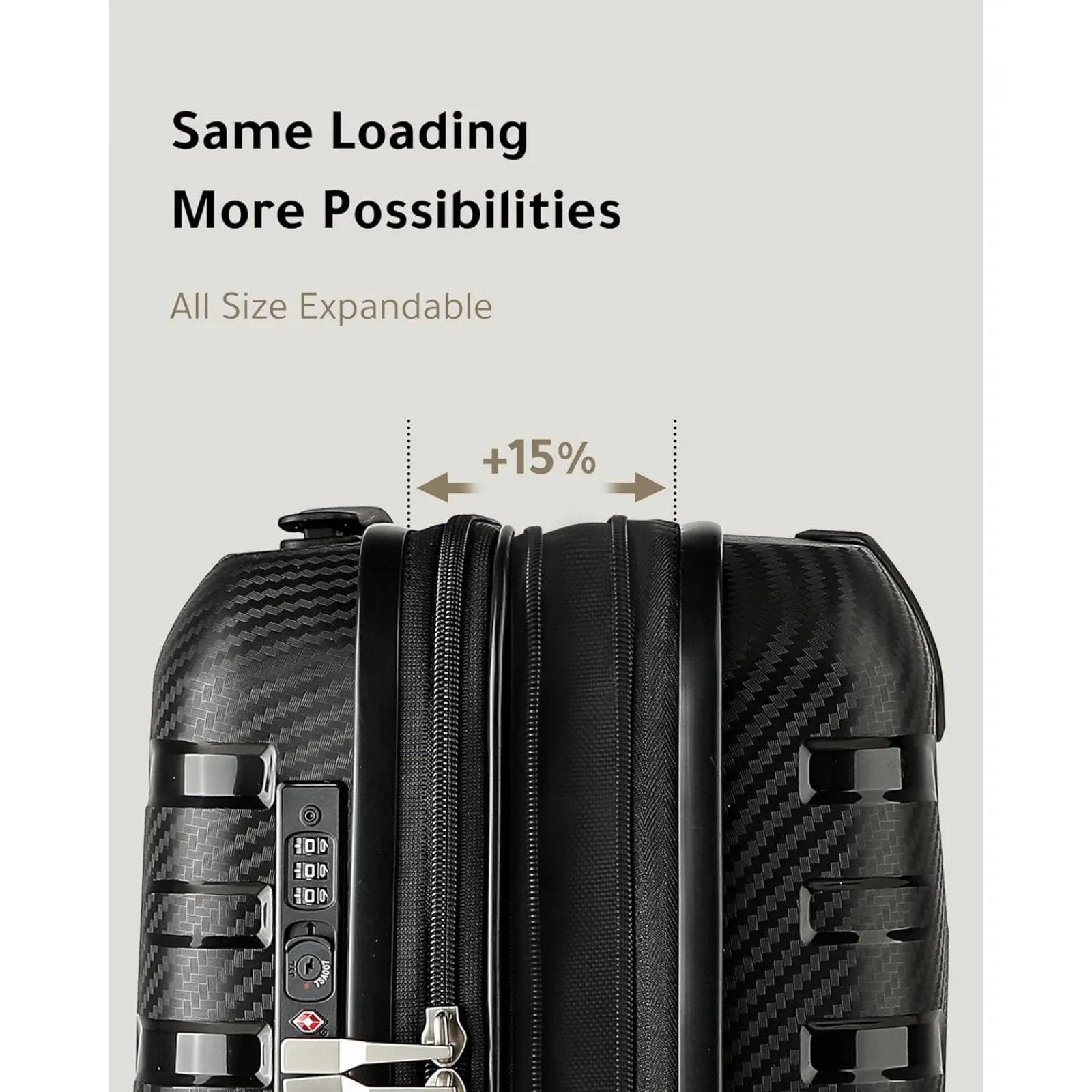 LUGGEX 24 Inch Luggage with Spinner Wheels - Polypropylene Lightweight Luggage Expandable - High Bounce, Ultra-light Elegance