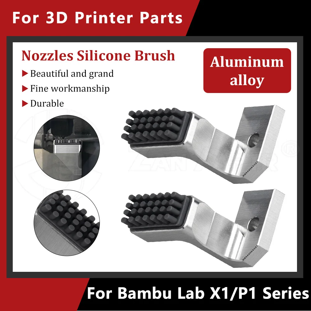 

Bambu Lab X1 P1 Series Silicone Brush Nozzles Wiper Mounted Scrubbers Print Head Cleaner Printer Head Wiping for 3D printer