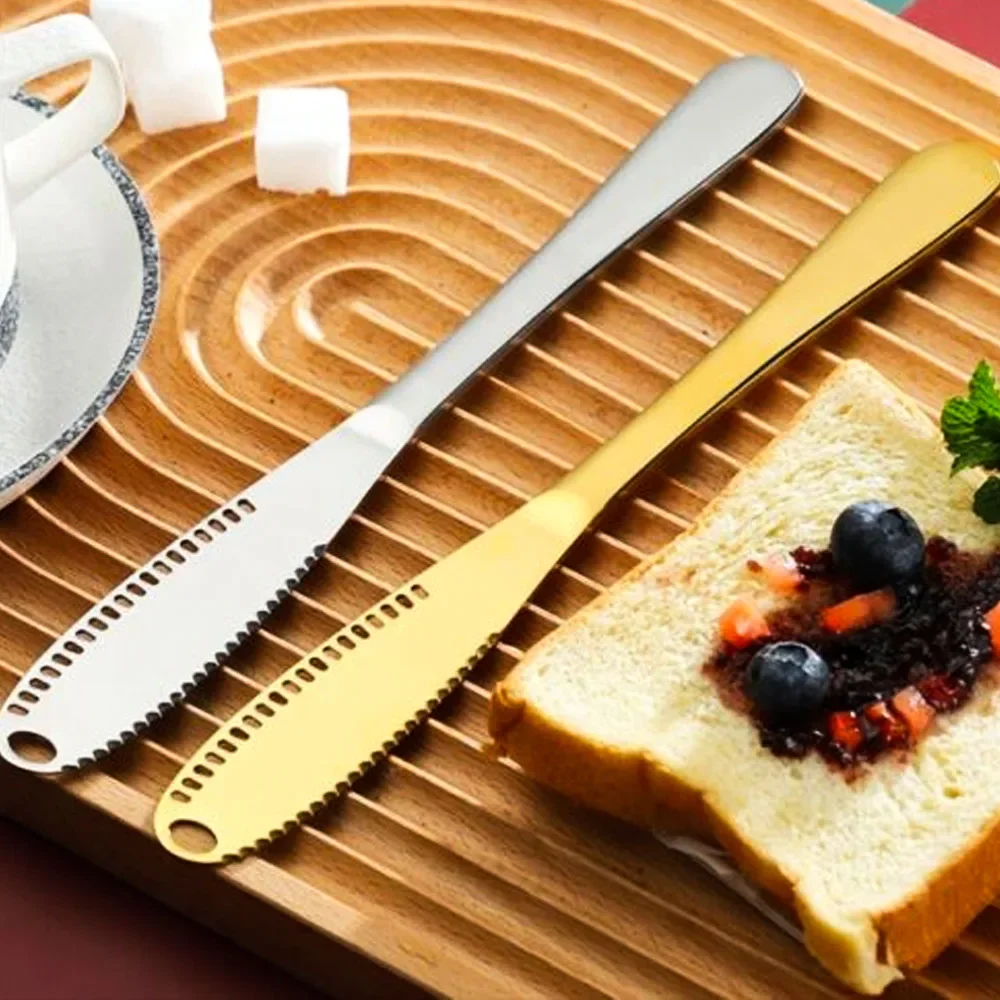 Stainless steel  butter knife cheese butter perforated knife mini spatula bread jam  knifes