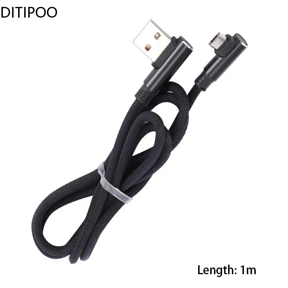 

90 Degree Micro USB Cable Fast Charging Data Sync USB Type-C Charger Cable Cord For Camera Tablets Mobile Phone Cables