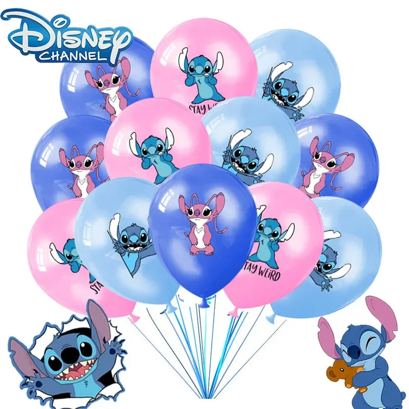 

New Disney Stitch Latex Balloon Set Boy Girl's Decoration Supplies Baby Party Birthday Party Decorations Toys Supplies