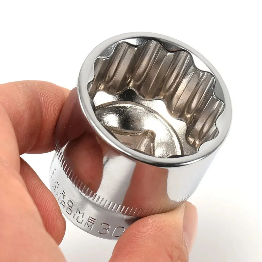 12 Point Short Socket Set Bit 1/2" Drive 8-32mm Ratchet Wrench 12 Tooth Socket Set for Car Auto Repair Hand Tool