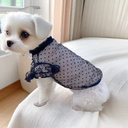 Chaleco vestido encaje refrescante para perros pequeños y gatos