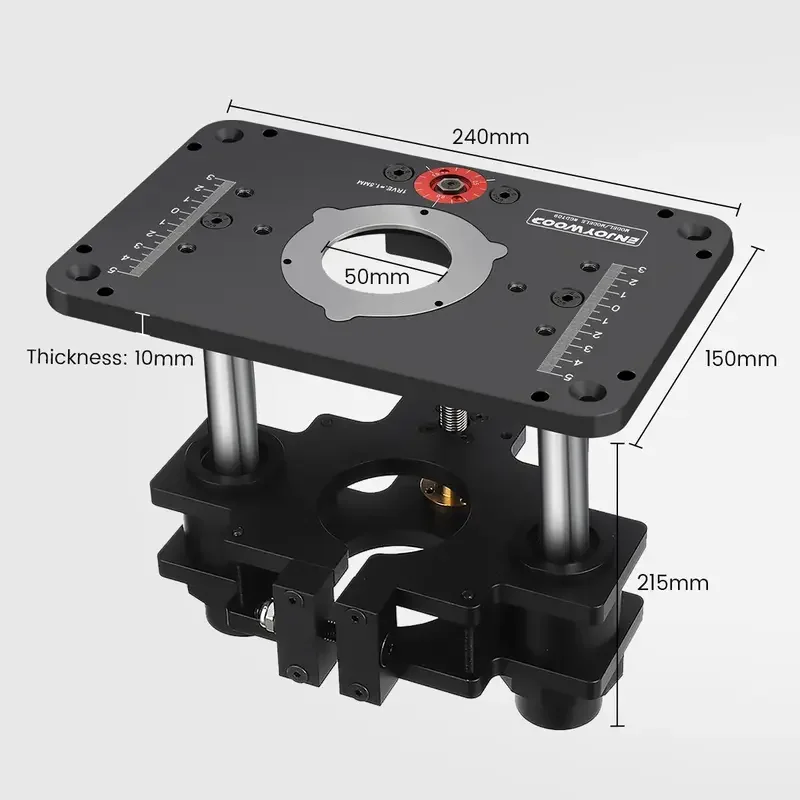 ENJOYWOOD GD7 PRO Router Lift for 65mm/69mm Wood Router for Router Table Set Up Lift with Router Plate Precision Woodworking