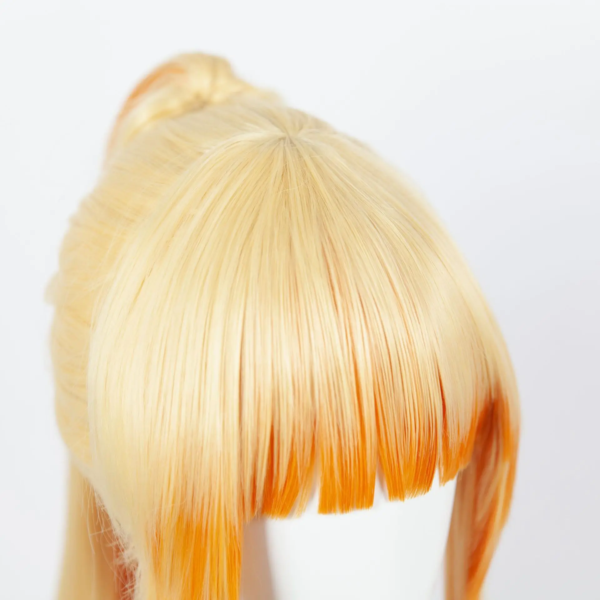 - Kyojuro Rengoku Kamado - Shinobu Kocho jaune dégradé dégradé queue de cheval Cosplay Anime perruque queue de cheval Style