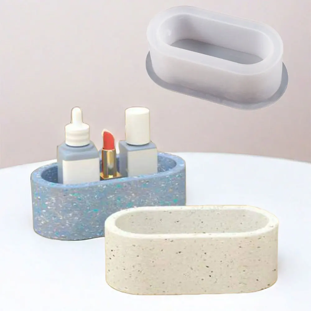 Wiederverwendbare ovale Kerzenbecher-Silikonform, DIY für Epoxidharz, Zement, Gips – Sukkulenten-Pflanzgefäß, Blumentopf & Heimdekorations-Bastelarbeiten