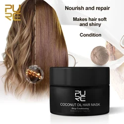PURC Coconut Oil Hair Mask Smoothing Straightening Repair Damaged Hair Keratin Hair Treatment Hair Care Products