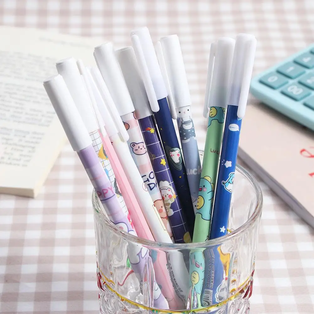 1pc kawaii zufälliger neutraler lösch barer Stift 0,5mm blaue Gel schreiber wasch barer Griff Kinder briefpapier Schul bürobedarf