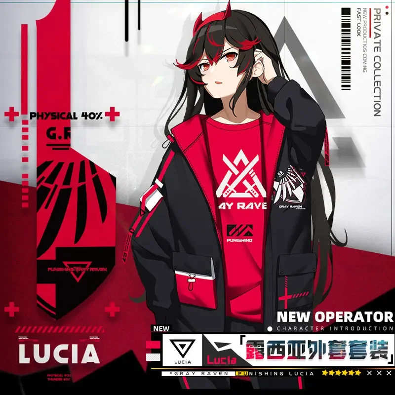 Punishing: Gray Raven Lucia Coat Hooded Clothes Cosplay Costume Cos Game Anime Party Uniform Hallowen Play Role Clothes Clothing