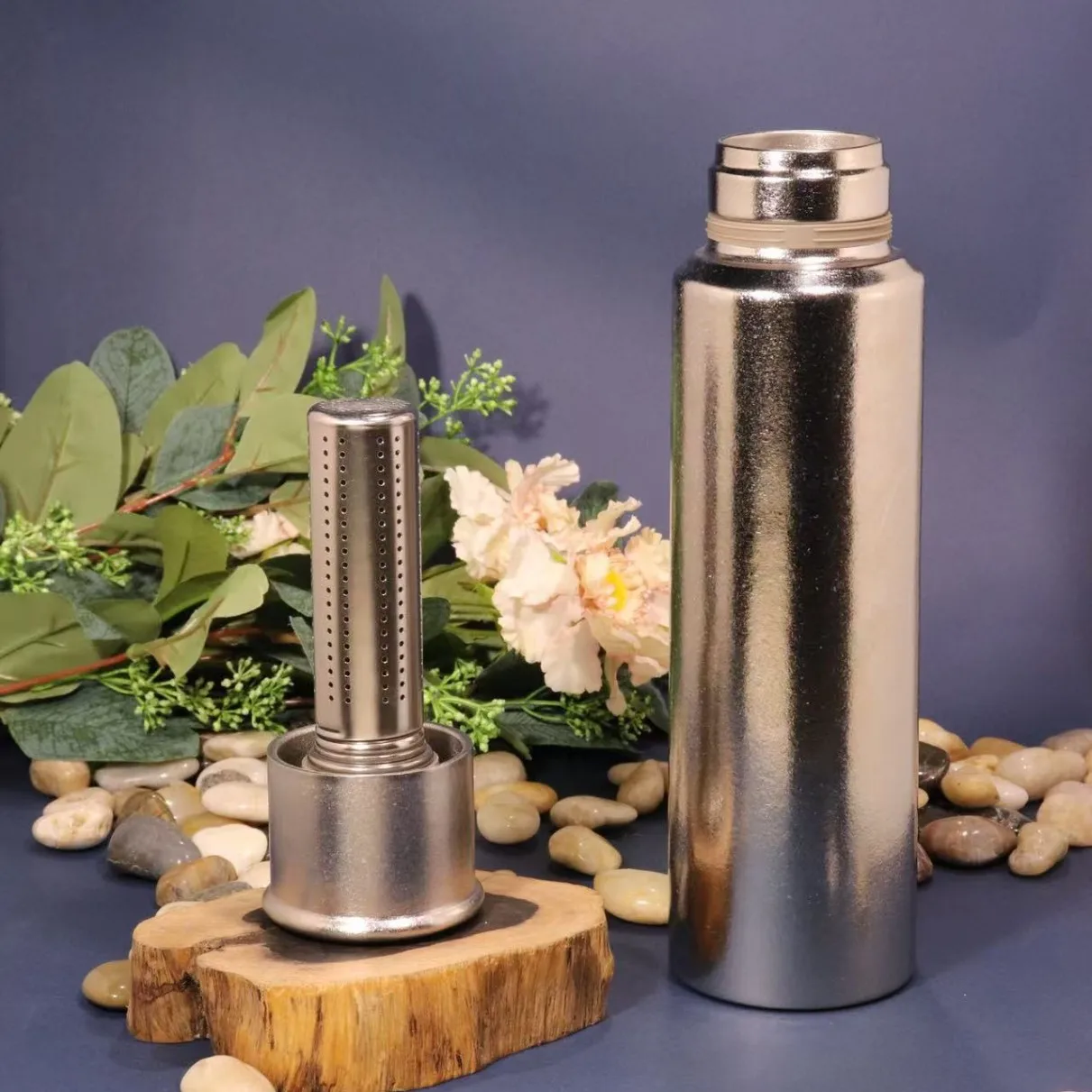 Pure Titanium Double‑Wall Insulated Cup Large Capacity Portable Tea Mug For Office Car Outdoor Hiking Use