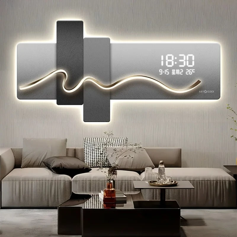 Creative Luxury Clock Wall Living Room Led Modern Big Size Design Restaurant Wall Watch Fashion Reloj De Pared Home Decoration