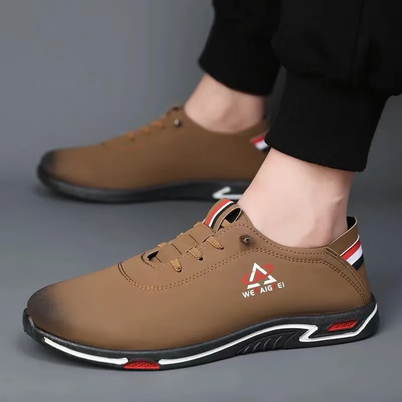 2026 Hot Sale Men's Leather Casual Shoes Soft Soles Soft Surfaces Office Sports Shoes Men's Flat Oxford Shoes Versatile Sneakers