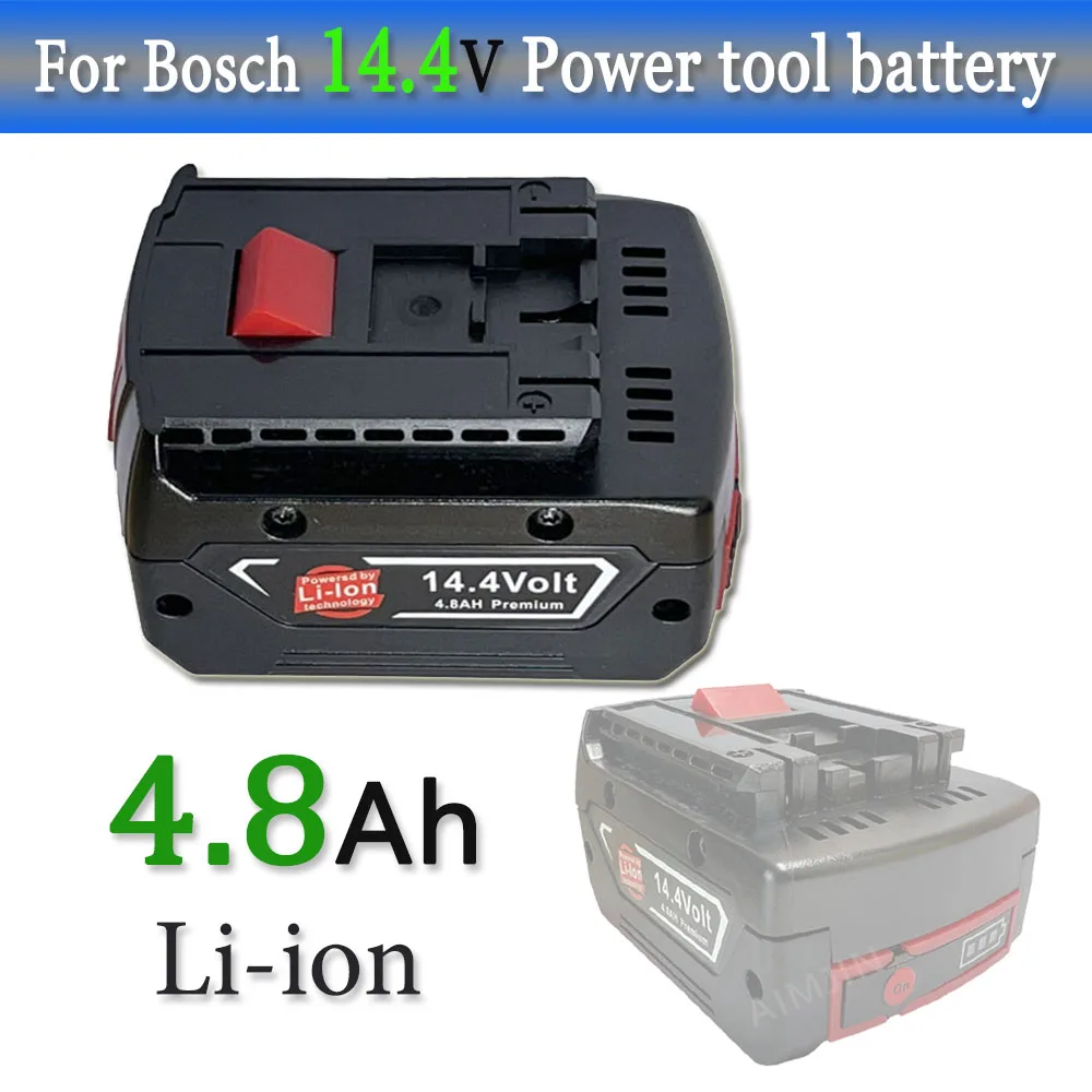 

14.4V 4800mAh Rechargeable Lithium ion Battery For Bosch 14.4V BAT607G BAT614 BAT614G Electric Tool Replacement Battery