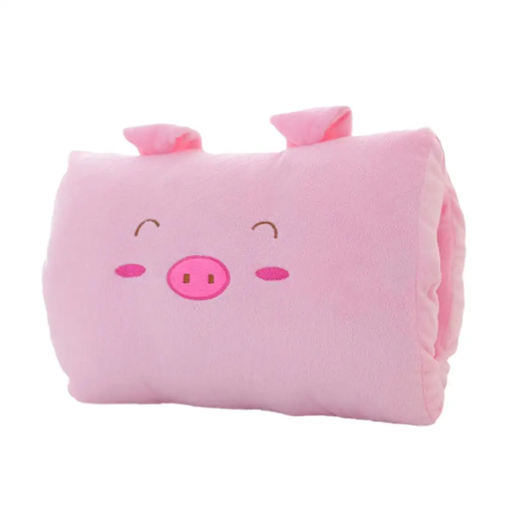 Pink Cute Cartoon Hand Warmer Pillow Travel Pillow & Airplane Travel Cushion Pillow Decoration Non-electric Sleeping Pillows