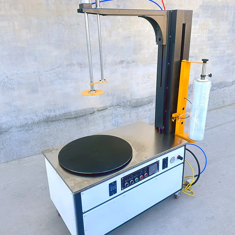 Semi Automatic High Speed 110/220V Pre 50Cm Film Packing Tool Electric Heavy Pallet Stretch Film  Wrapping Machine