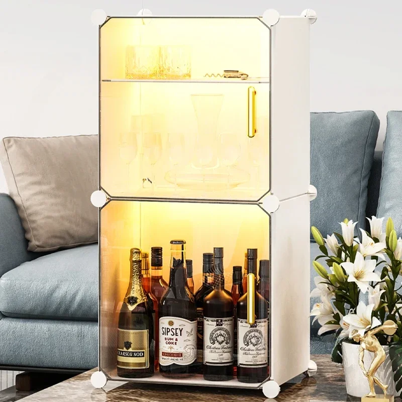 

Home Wall-mounted Wine Cabinets Light Luxury Desktop Restaurant Bar Floor Storage Cabinet Living Room Wine Small Display Cabinet