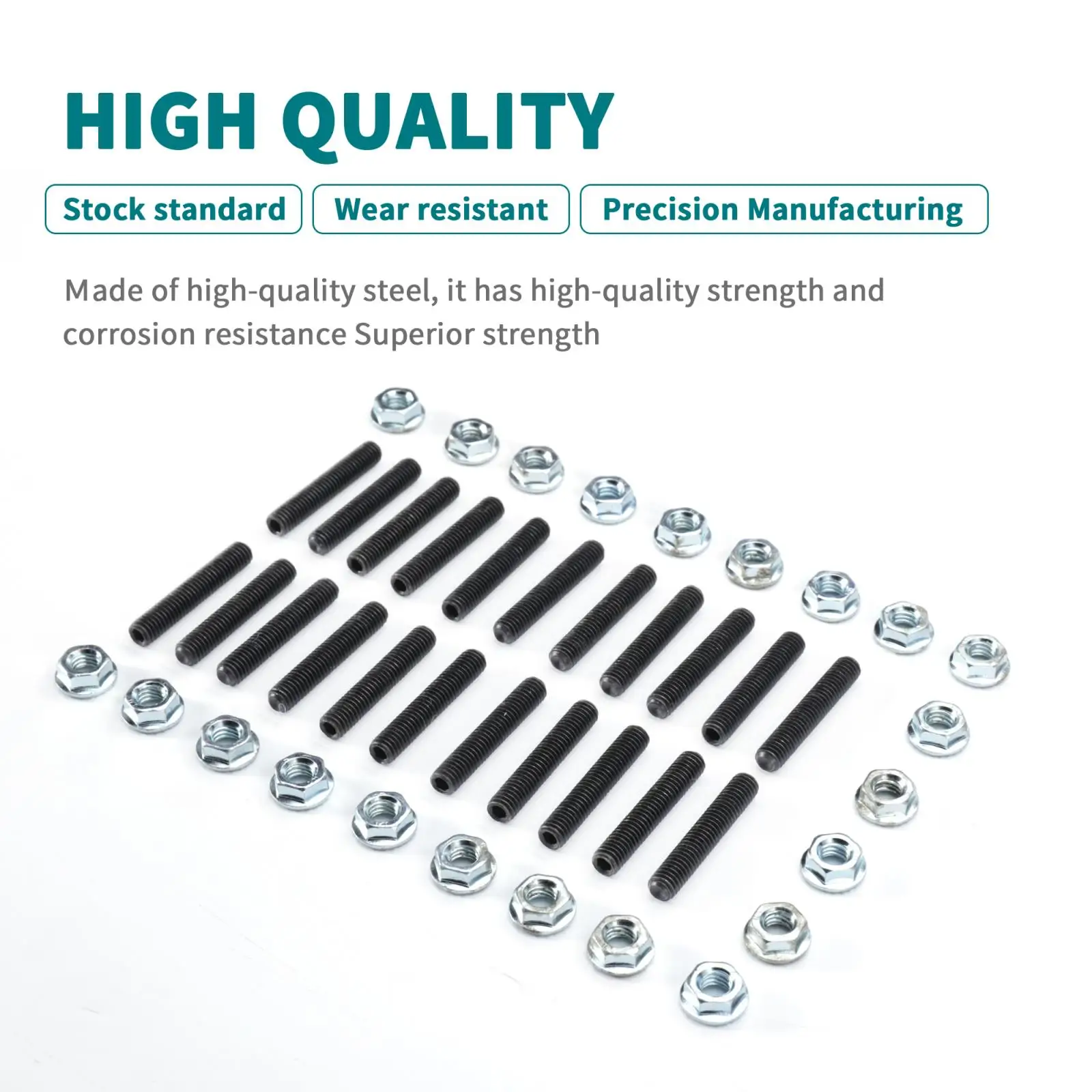 For MAZDA 12A 13B Engine RX7 FD3S FC3S SE3P Rotary Oil Pan Bolt Stud Nut Kit, 22 Pcs