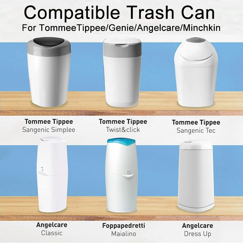 1/5/10Pcs Diaper Pail Refills Bags For Angelcare Trash For Sangenic Tommee Tippee For twist & click For Genie For Munchkin