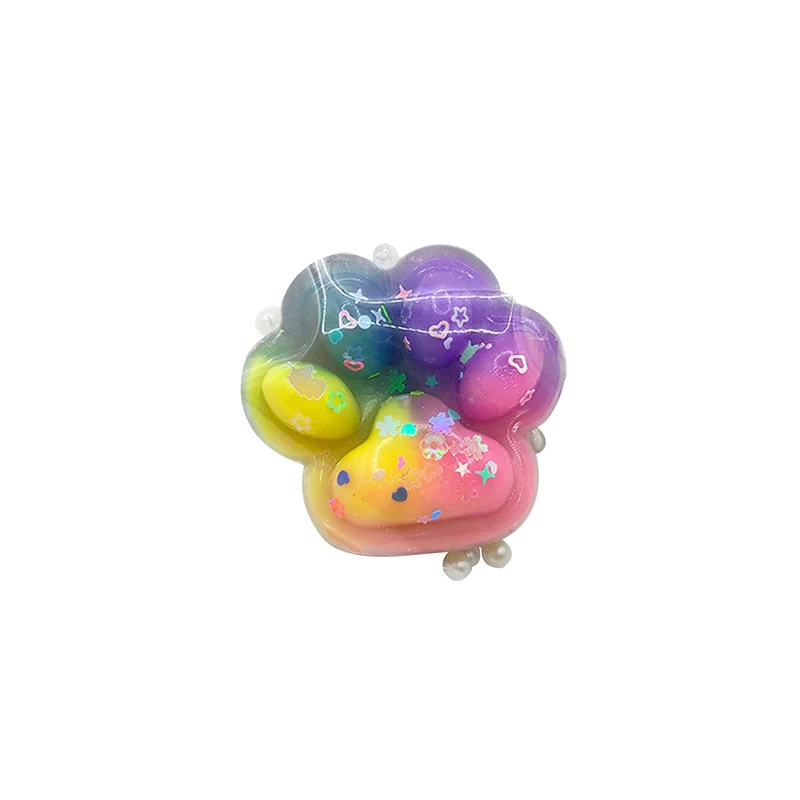 1PC Regenboog Kat Poot Squeeze Speelgoed kinderen Gelukkig Zintuiglijke Rekwisieten Kawaii Leuke Trage Rebound Decompressie Speelgoed Verjaardagscadeau