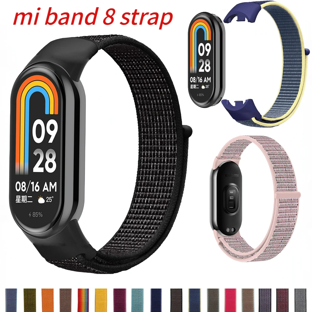 

Nylon Loop Bracelet For Xiaomi Mi Band 8 Strap NFC Smart Watch Replaceable Breathable Wristband for Mi Band 8 Strap Accessories