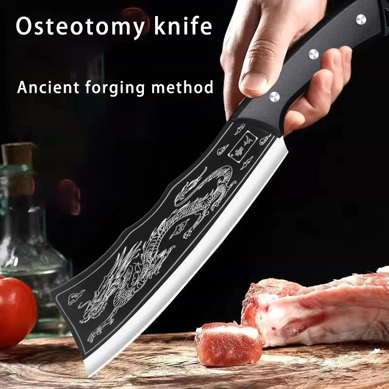 Stainless steel multifunctional bone chopping knife for household kitchen chopping chicken and duck bones thickened knife