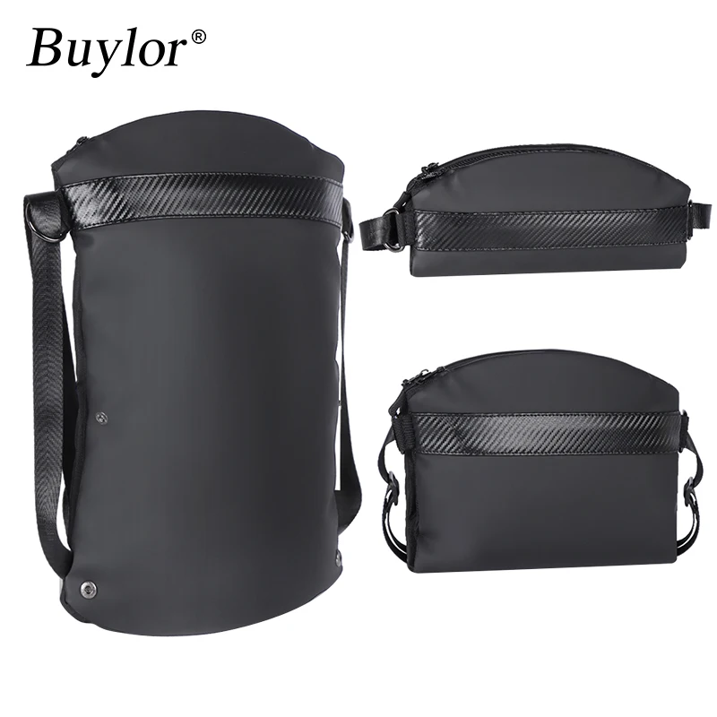 Buylor 3 In 1 Backpack Multifunction Nylon Waist Pack Crossbody Shoulder Bag Men 2022 Casual Chest Bag Large Capacity Travel Bag