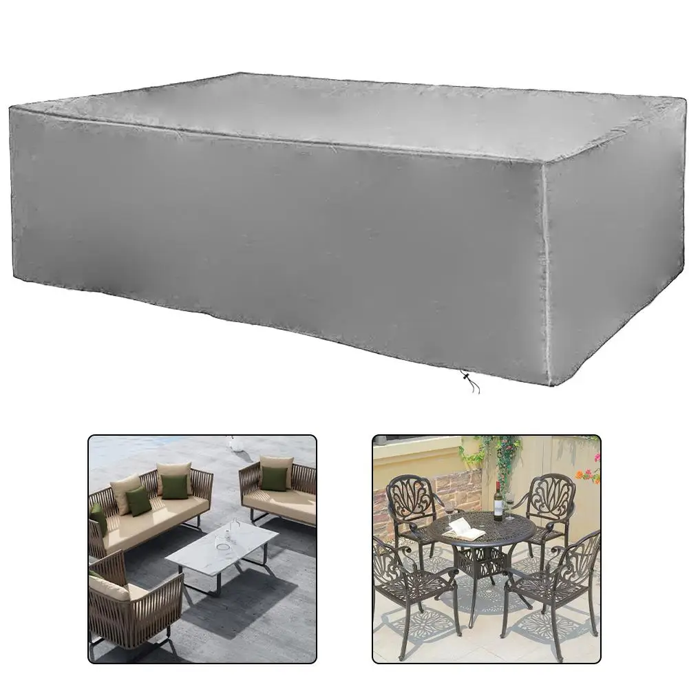 

Waterproof Outdoor Garden Home Furniture Cover For Patio Table And Chairs, 210D Oxford, Dustproof UV-Resistant Straps,123x123x74