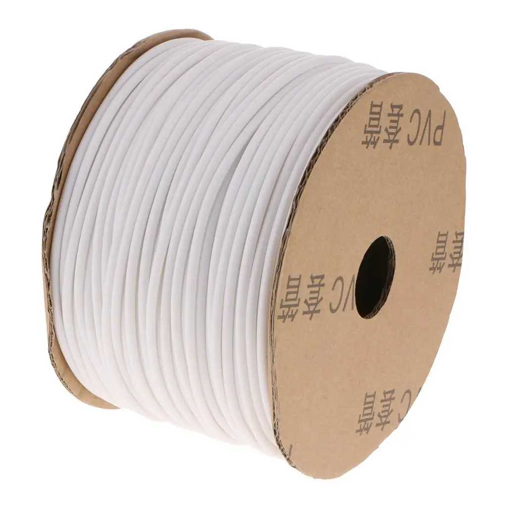 PVC Cable Marker Sleeve 2.5mm White Wire Organizer Long Tube for Home Office Electrical Cables