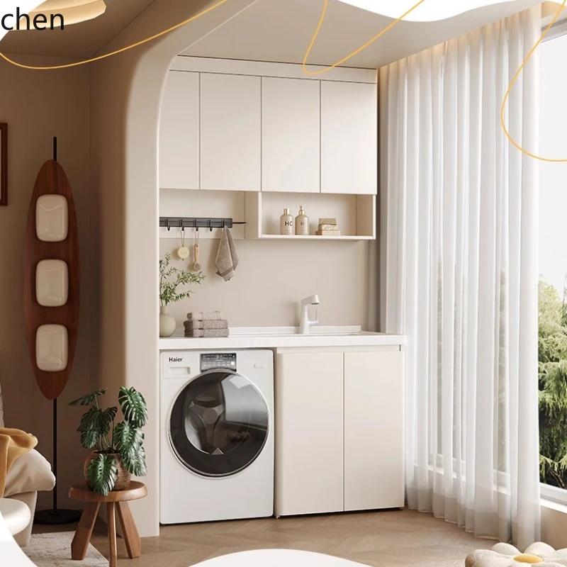

FF paint arc 304 stainless steel balcony cabinet laundry cabinet significant other with rubbing board