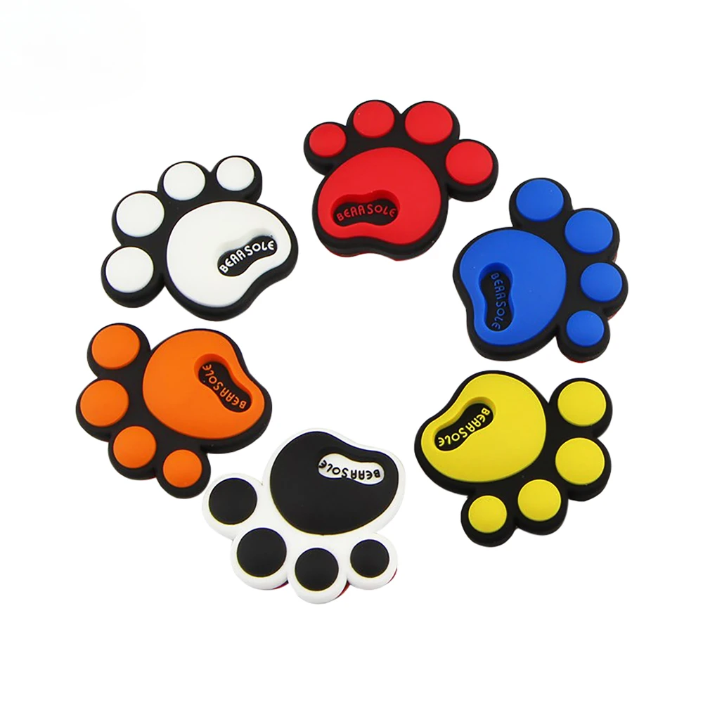 Car Door Edge Anti-collision Protector Bar Cartoon Footprint Stickers Silicone Side Protection Stickers Guards Bumper Protection