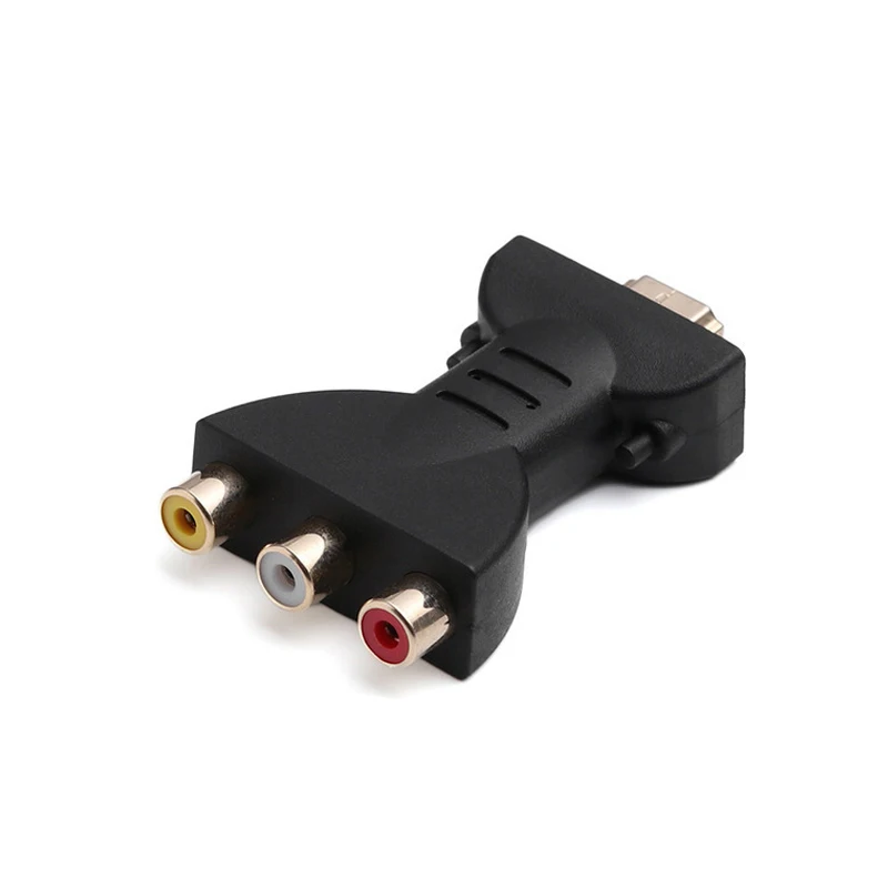 HDMI-compatible Male to 3 RCA Female Composite AV Audio Video Adapter Support 720p 1080p Digital Signals Converter for TV