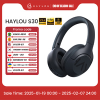 HAYLOU S30 Wireless Bluetooth 5.4 Headphones 43dB Adaptive Noise Cancelling Headsets 40mm Driver 80H Playtime Earphones