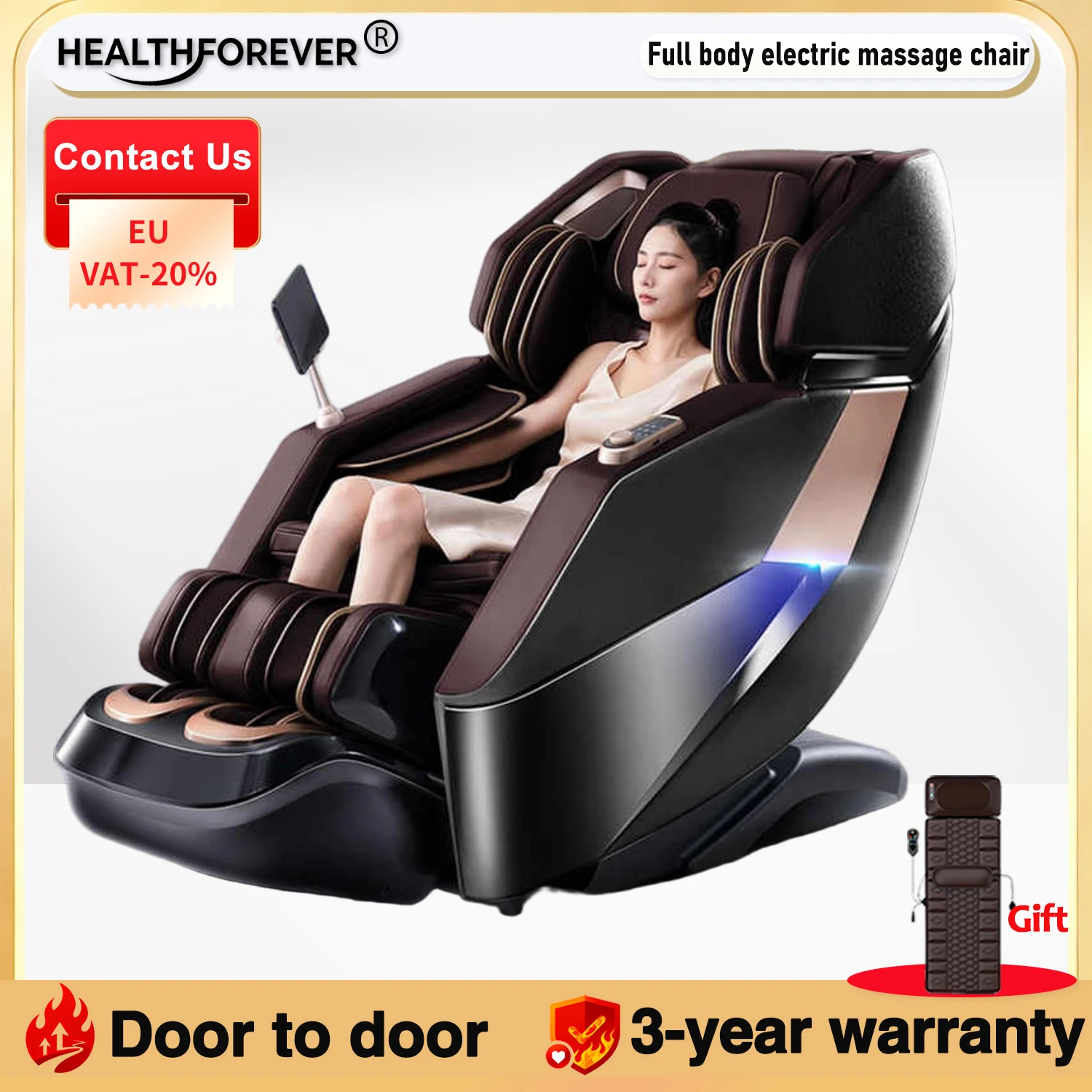 

massage chair shiatsu massage with Rocking Mode Tapping Techniques and Heating Therapy Thai Stretching 4D SL Track massage chair