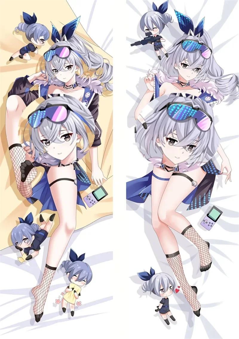 Anime Game Rail Zilveren Wolf Cosplay Dakimakura Kussensloop Knuffelen Body Prop