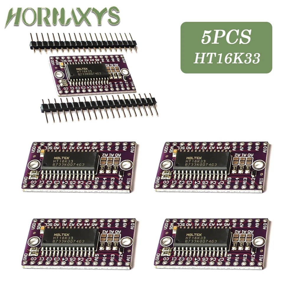 1-10pcs diymore HT16K33 16x8 LED Dot Matrix Drive Control Module Digital Tube Driver Development Board for Arduino