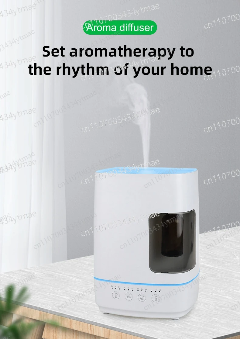 Home 3 In 1 Aroma Diffuser, Ultrasonic Humidifier with Separate Oil Bottle Portable Essential Oil Diffuser