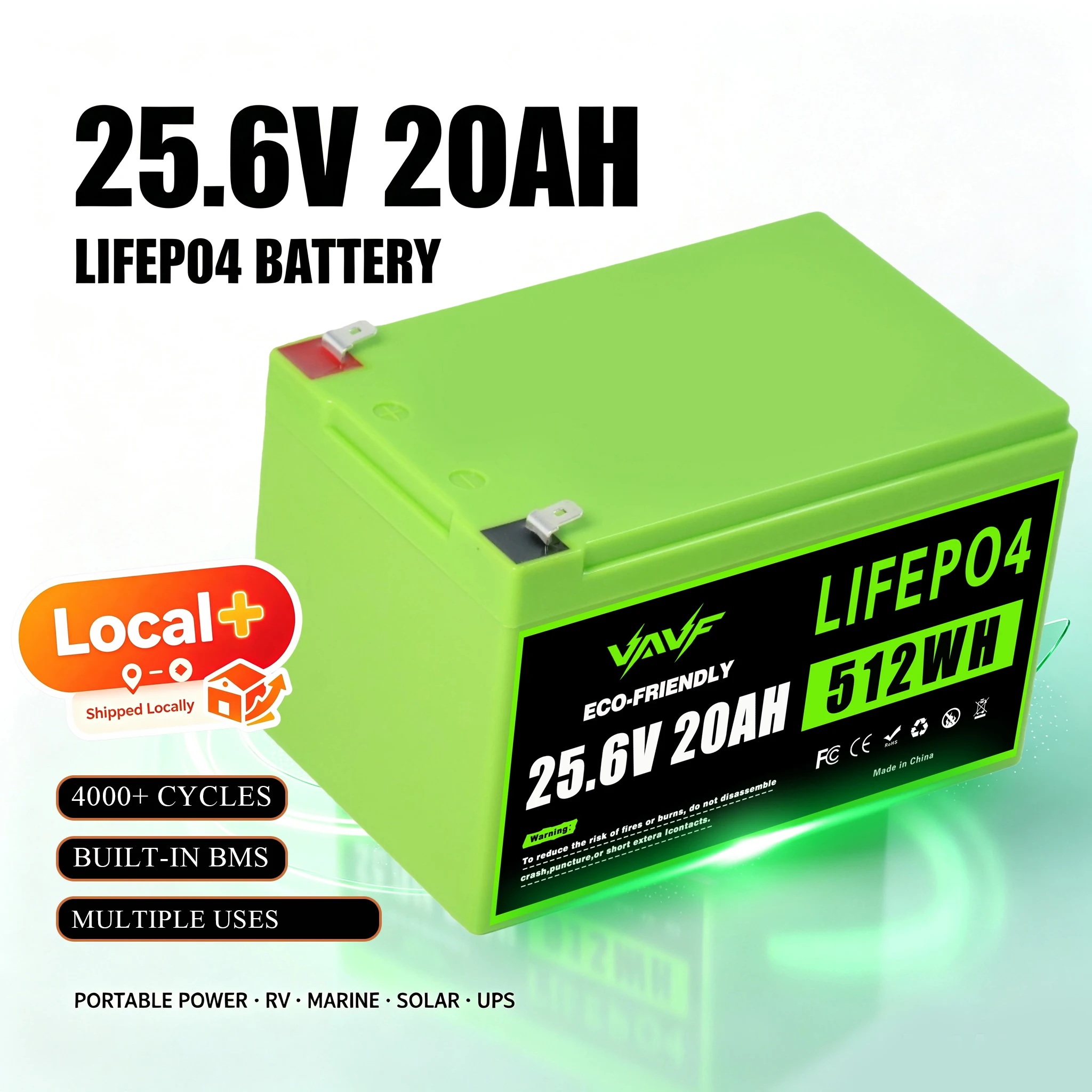 20000mAh 24V LiFePO4 Batteriepack mit langer Lebensdauer, lokaler Lagerbestand + EU-Lagerbestand für Outdoor-Camping, Off-Grid-Systeme, Golf-Trolleys, LED-Streifen, CCTV-Überwachung,
