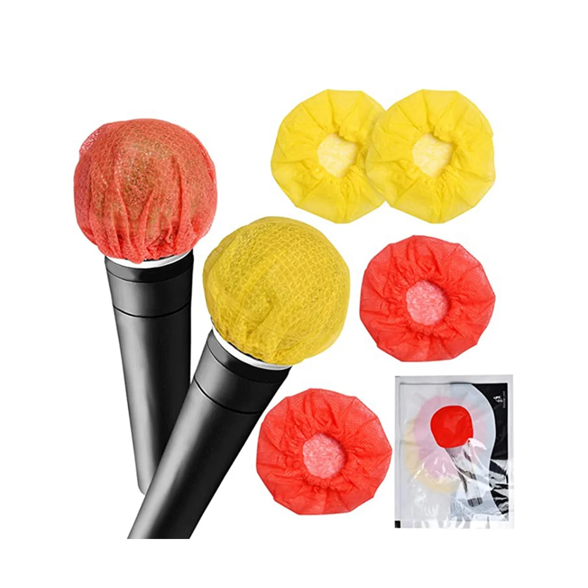 300 Disposable Non-Woven Microphone Covers, Individually Packaged, Clean and Odorless Windshield Microphone Covers