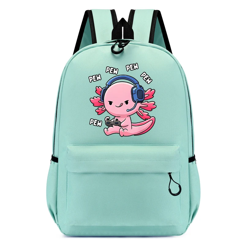 Zainetto regalo per bambini di lusso Axolotl gioca a giochi zaino Anime zaino carino cartone animato zaino piccolo zainetto per l'asilo