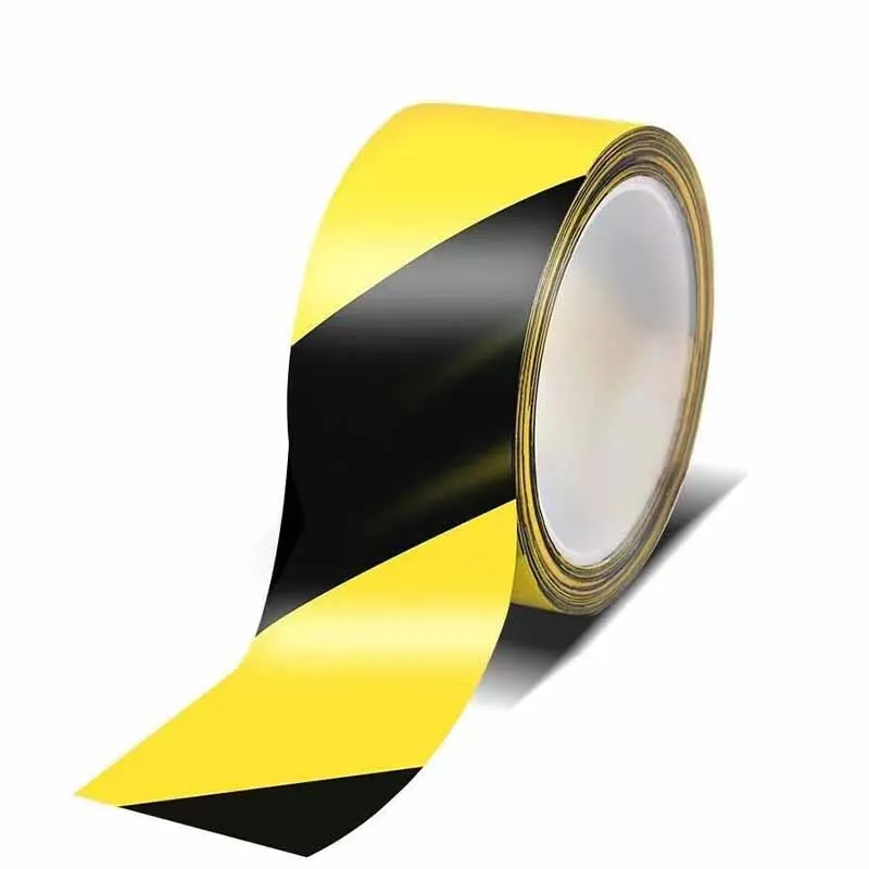1 Roll Hazard Warning Tape Self-Adhesive Warning Tape High Visibility Yellow Black Tape For Outdoor Building Warning Danger Zone