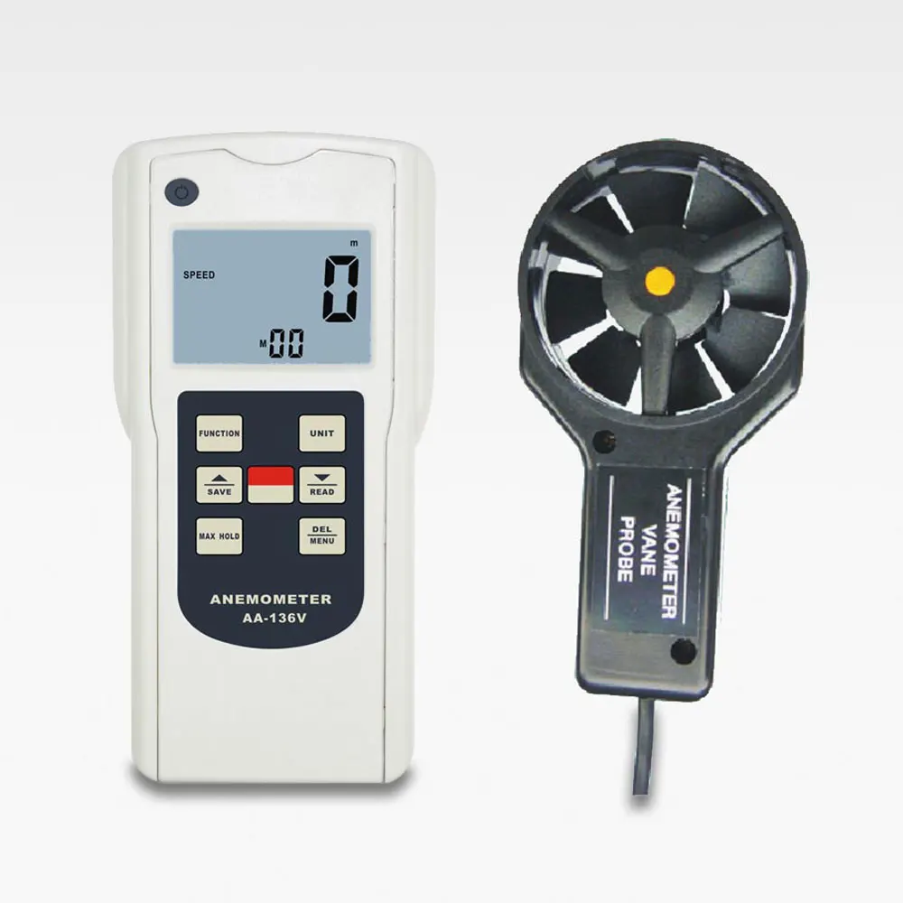 AA-136V Digital Multi Functional Anemometer for Measure air Velocities, Wind Speeds , Temperature