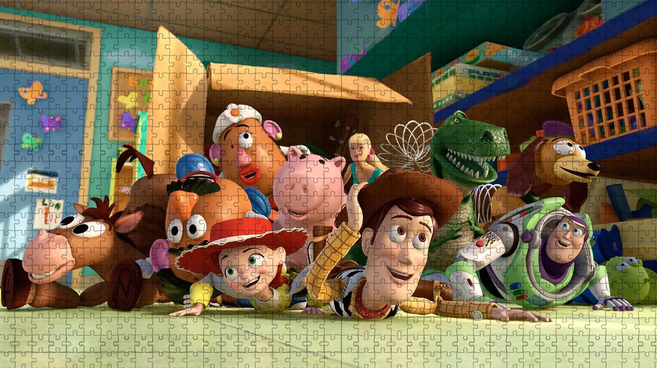 Puzzle dla dorosłych dzieci 300/500/1000 sztuk Disney Toy Story Movie układanka z motywem kreskówkowym puchatek gra i Puzzle dla dziecka prezent