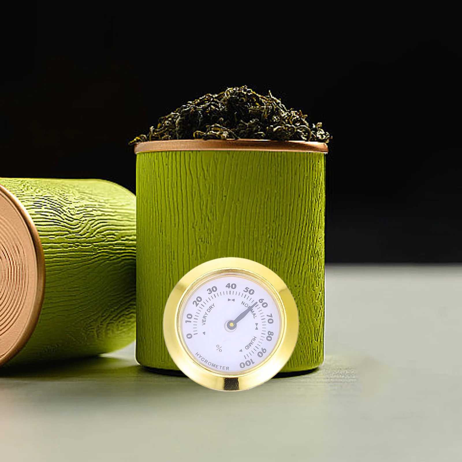 Kleine hygrometer digitale vochtigheidsmeter rond draagbaar vochtigheidsmeetapparaat voor binnen voor thuis slaapkamer badkamer tuin